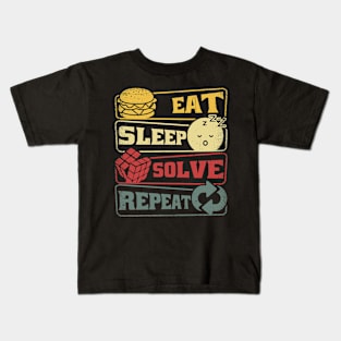 Eat Sleep Solve Repeat Vintage Kids T-Shirt